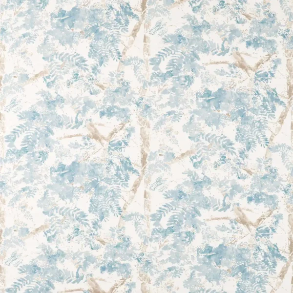 Ceiba Fabric - Azul by blue botanical printed fabric from Harlequin