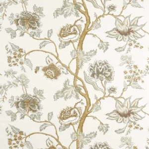 neutral botanical printed fabric from Harlequin