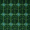 green geometric velvet-chenille fabric from Harlequin