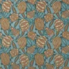 blue botanical velvet-chenille fabric from Harlequin