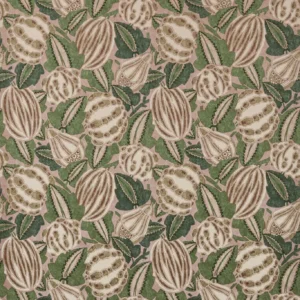 green botanical velvet-chenille fabric from Harlequin