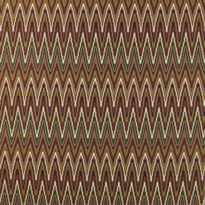 Elota Fabric - Burgundy / Moss swatch