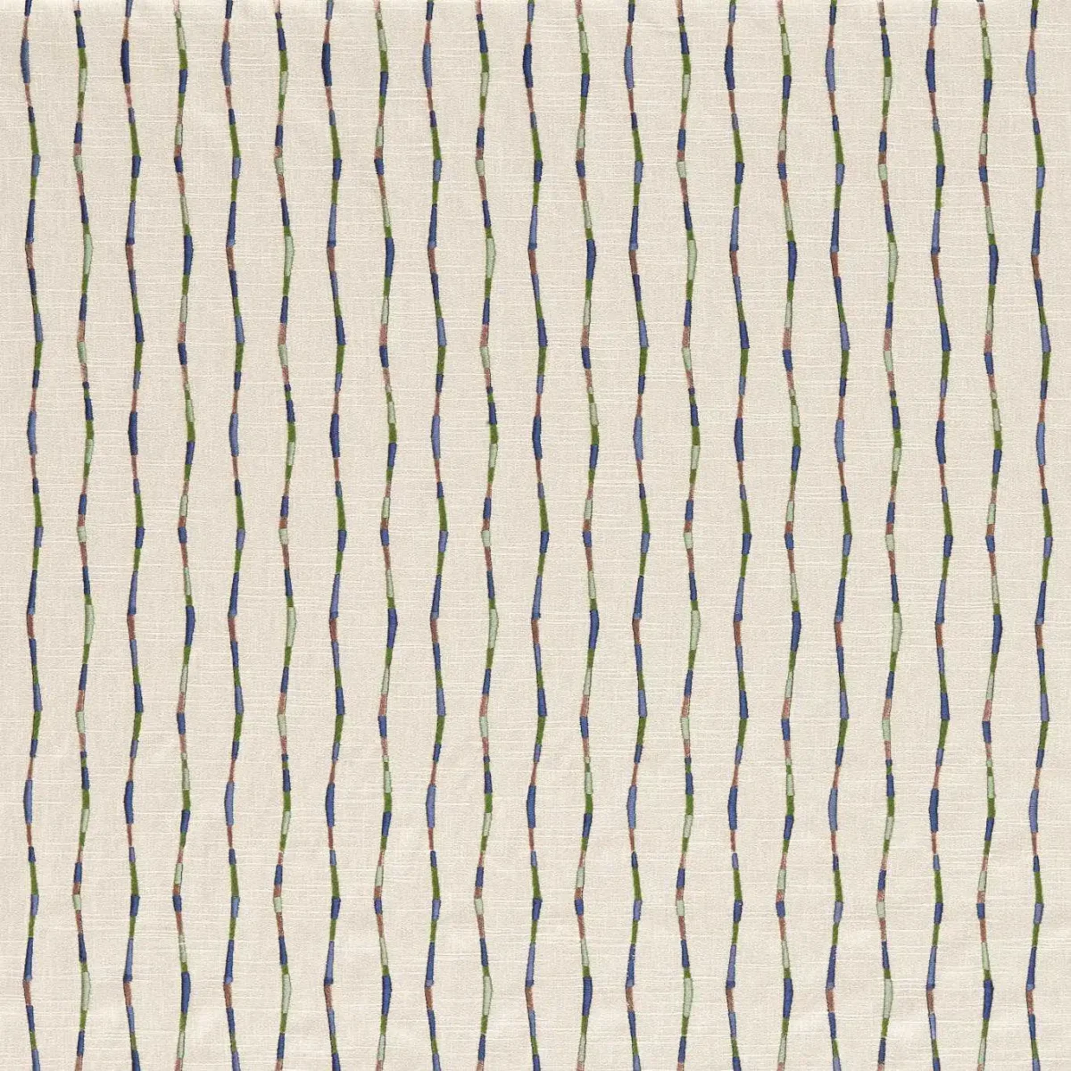 Morelia Fabric - Indigo / Malachite by green striped woven fabric from Harlequin