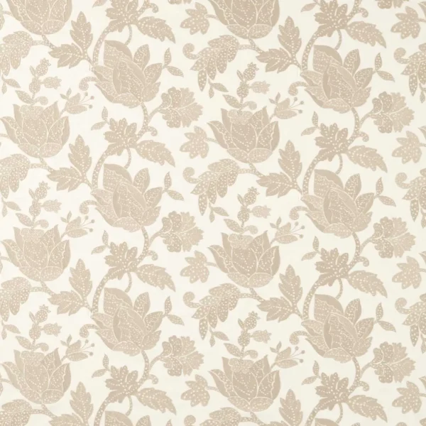 Zamora Fabric - Parchment by neutral botanical embroideried fabric from Harlequin
