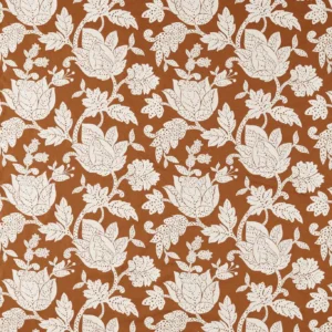 brown botanical embroideried fabric from Harlequin