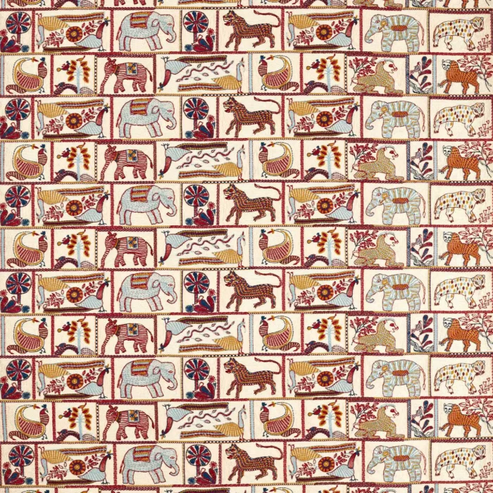 Kantha Fabric - Indigo /  Maroon – Indigo / Maroon swatch