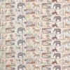 blue animal embroideried fabric from Harlequin