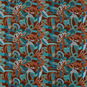 multicolour contemporary embroideried fabric from Harlequin