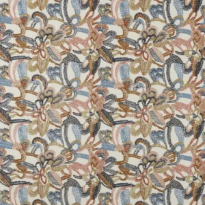multicolour contemporary embroideried fabric from Harlequin