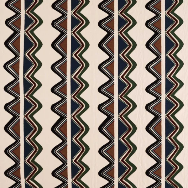 Kaleido Fabric - Moss / Onyx by blue striped woven fabric from Harlequin