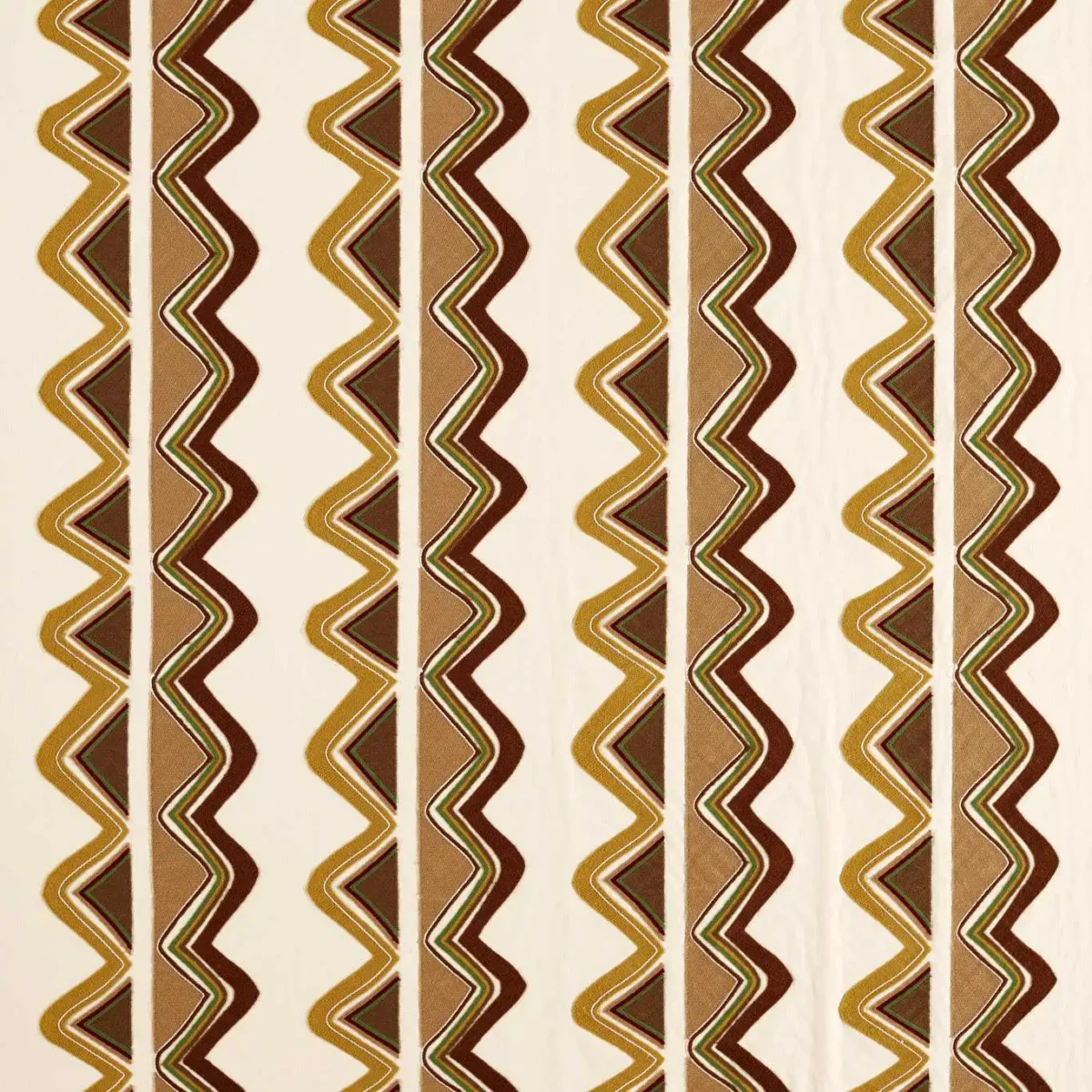 Kaleido Fabric - Clay / Nectar by multicolour striped woven fabric from Harlequin