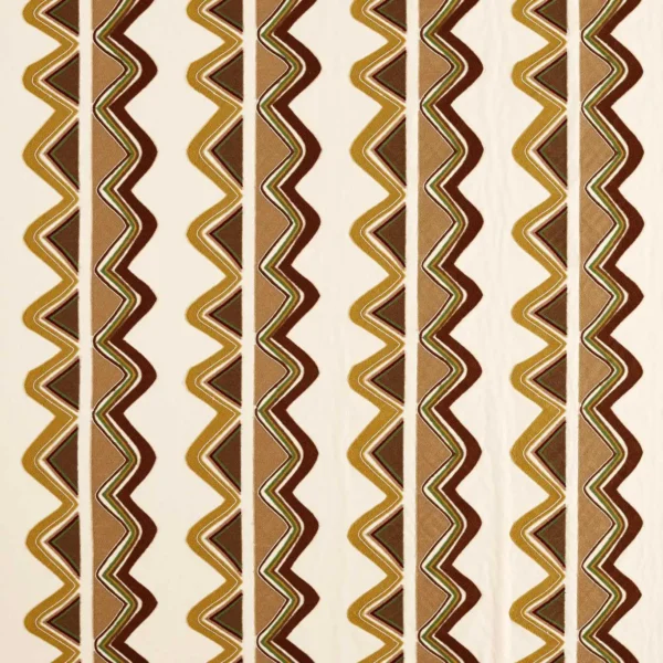Kaleido Fabric - Clay / Nectar by multicolour striped woven fabric from Harlequin