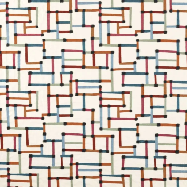 multicolour geometric woven fabric from Harlequin