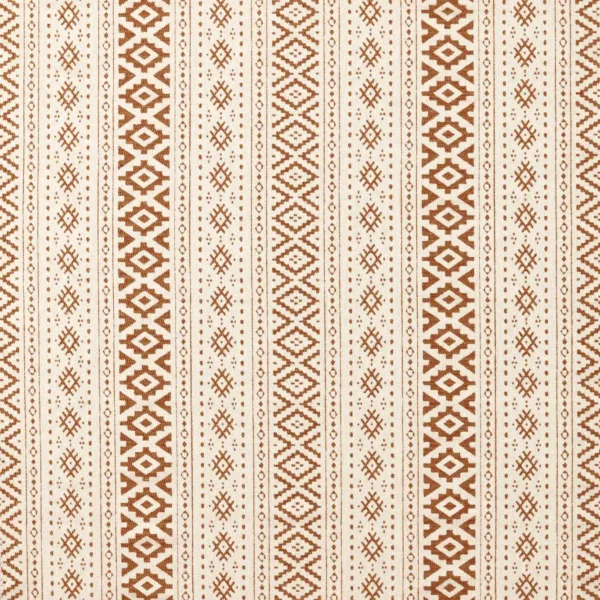 Rebozo Fabric - Terracotta by brown traditional woven fabric from Harlequin