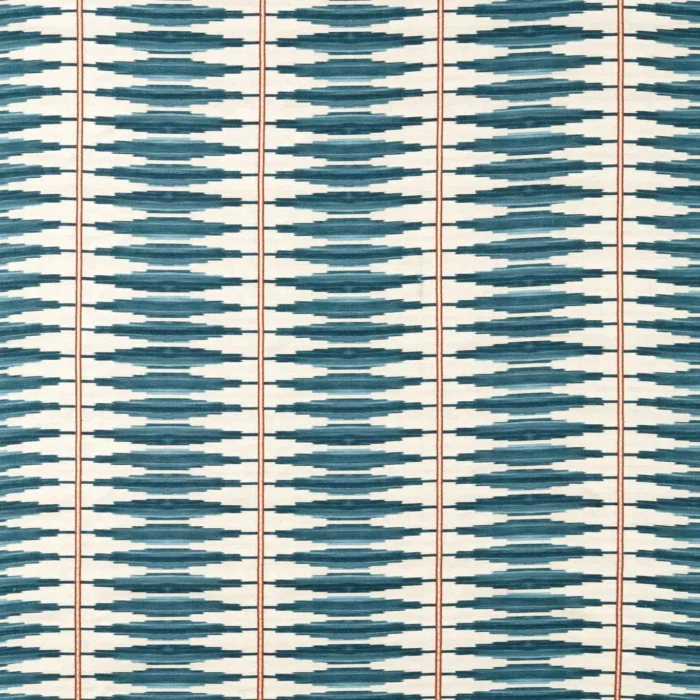 Cintilla Fabric - Denim / Rust swatch