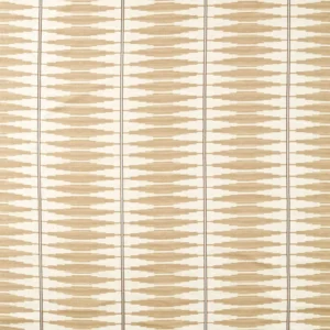 neutral striped embroideried fabric from Harlequin
