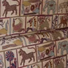 blue animal curtain with