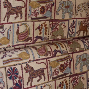blue animal curtain with
