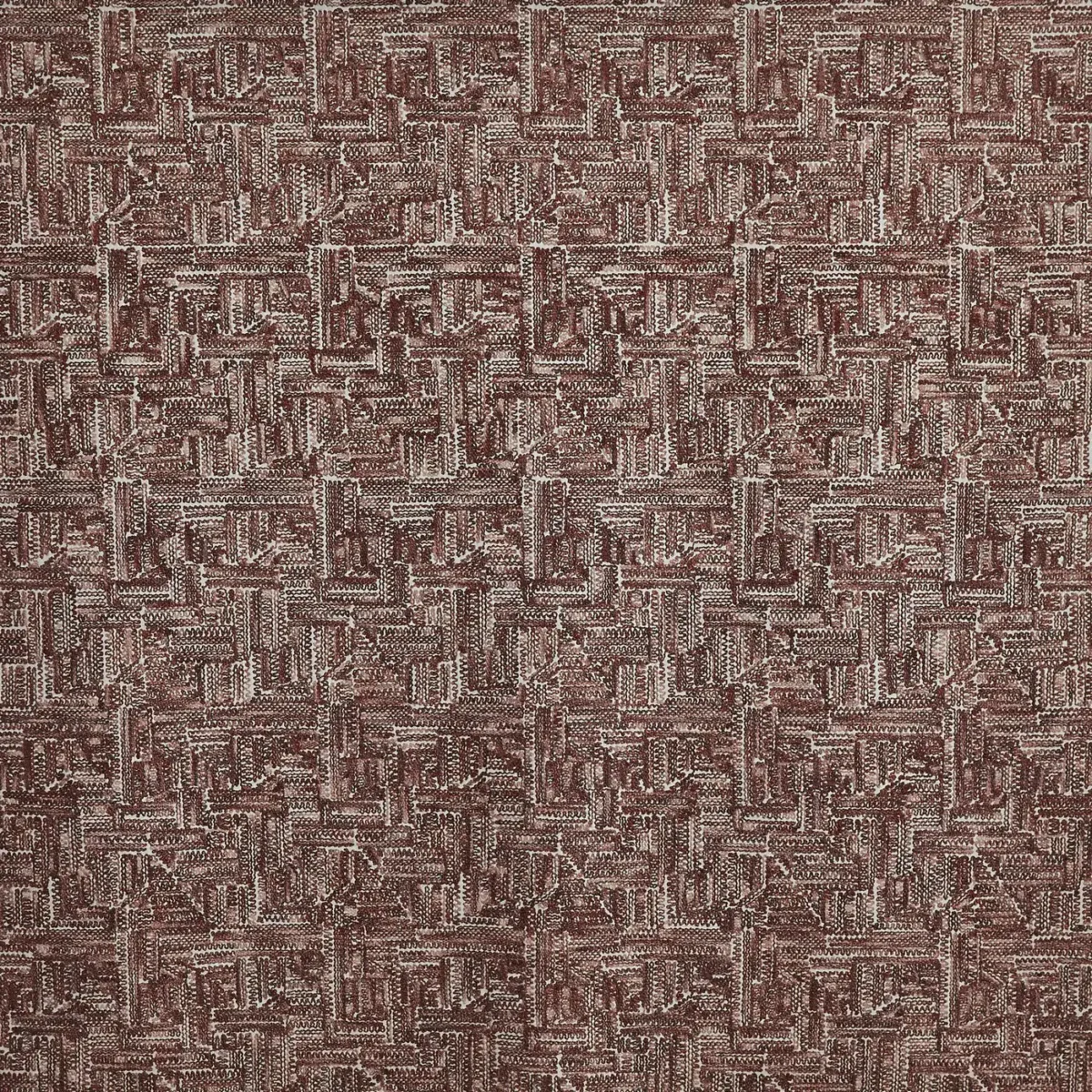 Diez Fabric - Mocha by red contemporary embroideried fabric from Prestigious Textiles
