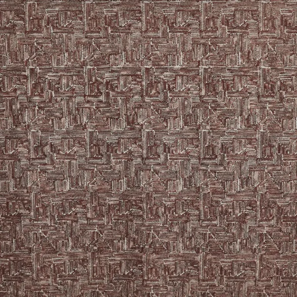 Diez Fabric - Mocha by red contemporary embroideried fabric from Prestigious Textiles