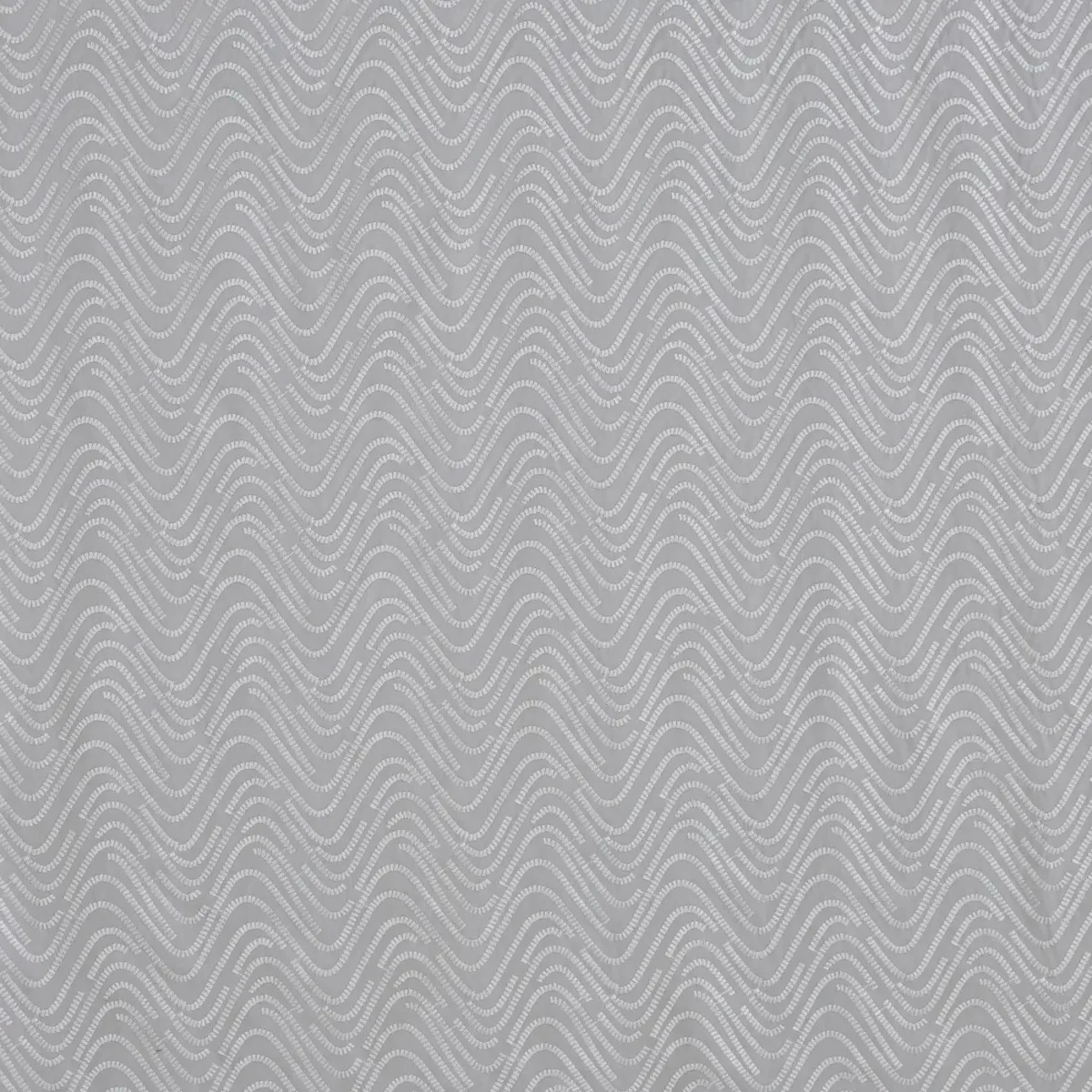 Felice Fabric - Mercury by black-grey contemporary embroideried fabric from Prestigious Textiles