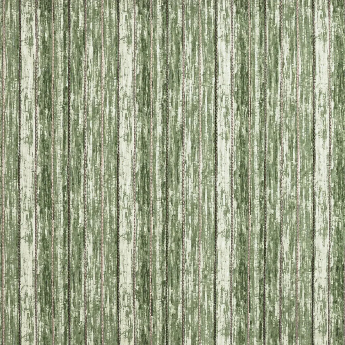 Trenzado Fabric - Grassland by green striped embroideried fabric from Prestigious Textiles