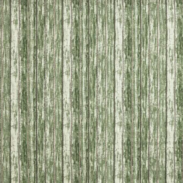 Trenzado Fabric - Grassland by green striped embroideried fabric from Prestigious Textiles