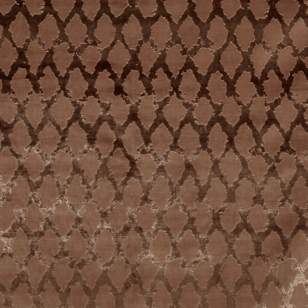 Escala Fabric - Desert by brown geometric velvet-chenille fabric from Prestigious Textiles