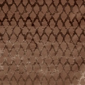 brown geometric velvet-chenille fabric from Prestigious Textiles