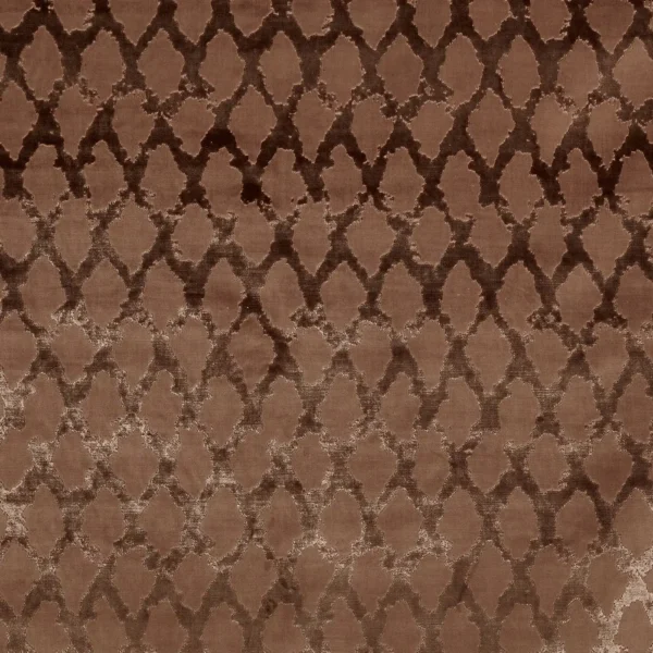 Escala Fabric - Desert by brown geometric velvet-chenille fabric from Prestigious Textiles