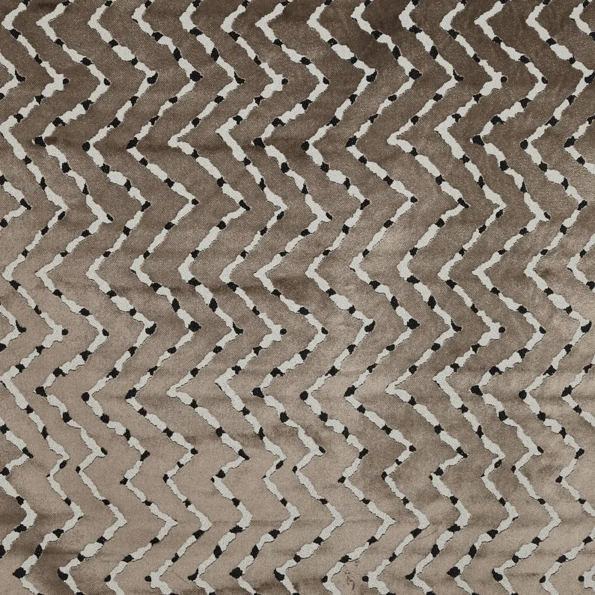 brown geometric velvet-chenille fabric from Prestigious Textiles
