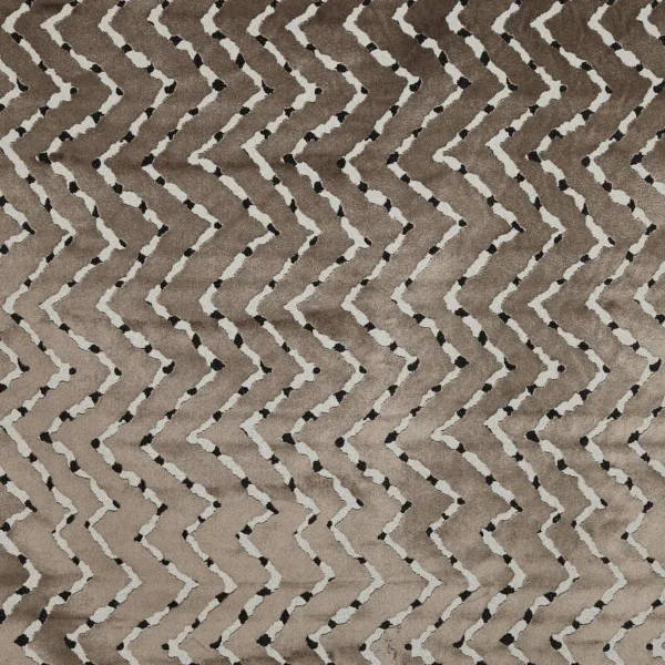 brown geometric velvet-chenille fabric from Prestigious Textiles