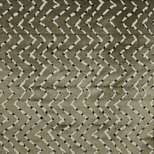 green geometric velvet-chenille fabric from Prestigious Textiles