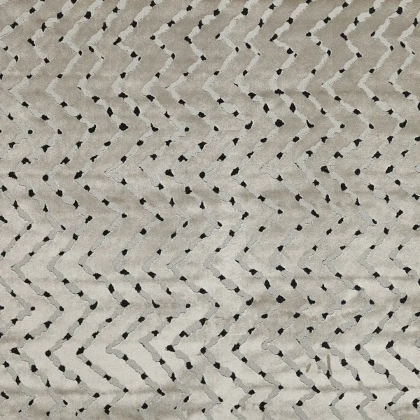 Zorro Fabric - Dusk by neutral geometric velvet-chenille fabric from Prestigious Textiles