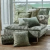 brown geometric pouf with cushion
