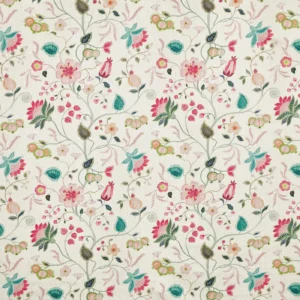pink botanical printed fabric from Prestigious Textiles