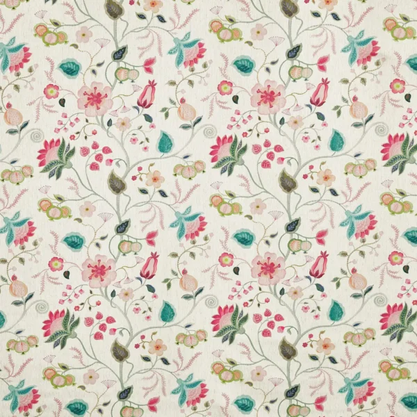 pink botanical printed fabric from Prestigious Textiles