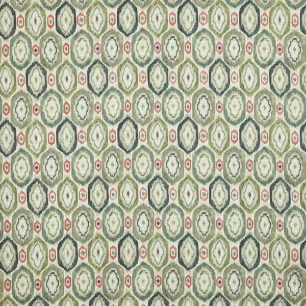 Roxy Fabric - Oasis by green traditional printed fabric from Prestigious Textiles