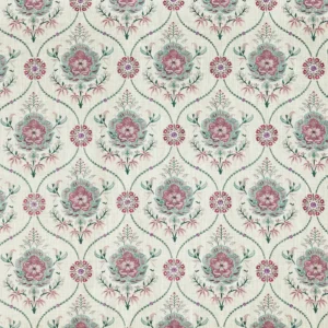 purple botanical embroideried fabric from Prestigious Textiles