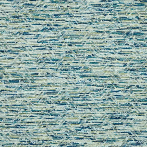 Shayan Fabric - Lagoon by blue geometric velvet-chenille fabric from Prestigious Textiles