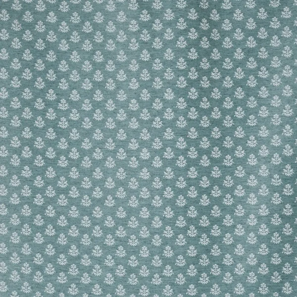 Zari Fabric - Lagoon by blue botanical woven fabric from Prestigious Textiles