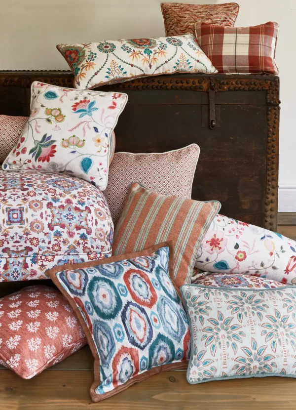 Roxy Fabric - Dragonfly by green traditional cushion with
