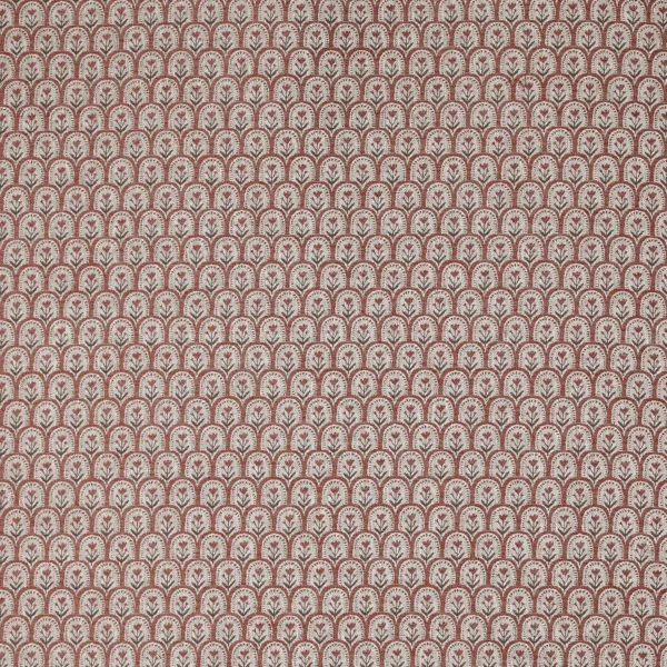 Bettina Fabric - Sienna by red botanical woven fabric from Prestigious Textiles
