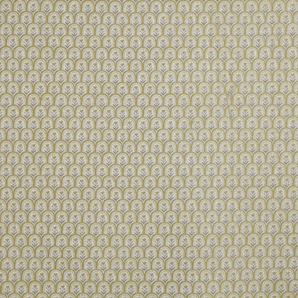 Bettina Fabric - Sunshine by green botanical woven fabric from Prestigious Textiles
