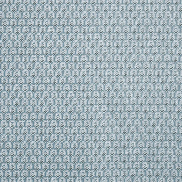 Bettina Fabric - Chambray by blue botanical woven fabric from Prestigious Textiles