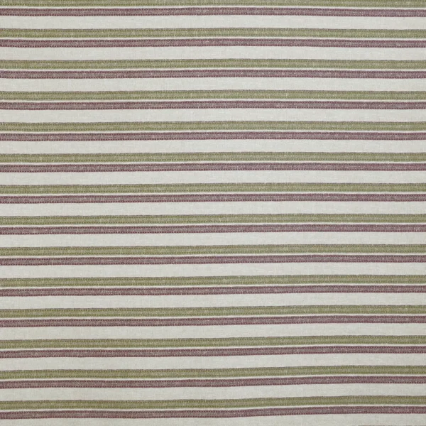 Raffaella Fabric - Fig by green striped woven fabric from Prestigious Textiles
