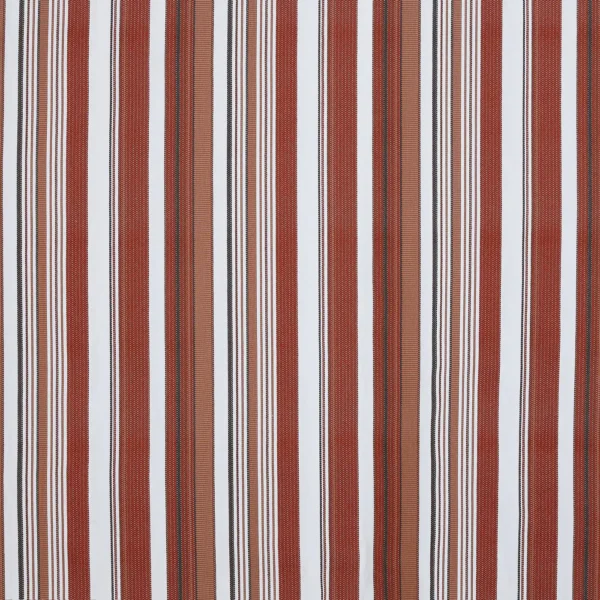 Chiara Fabric - Sienna by red striped woven fabric from Prestigious Textiles