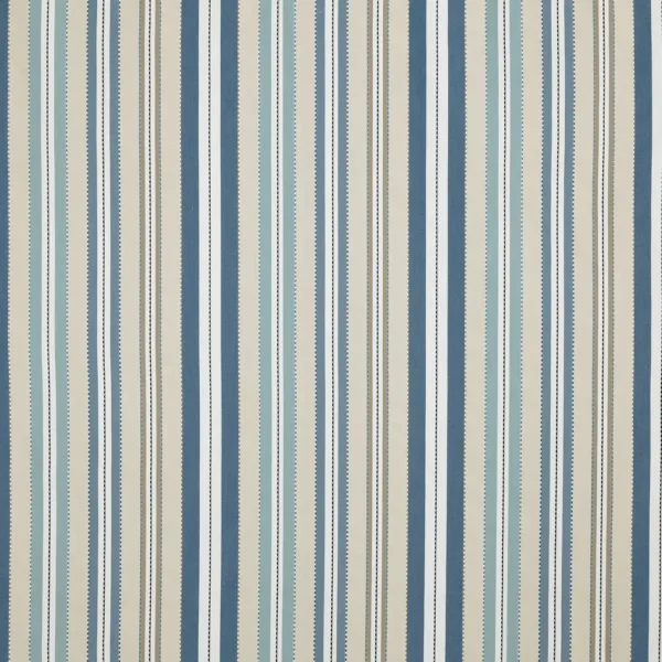 Leonardo Fabric - Chambray by blue striped woven fabric from Prestigious Textiles