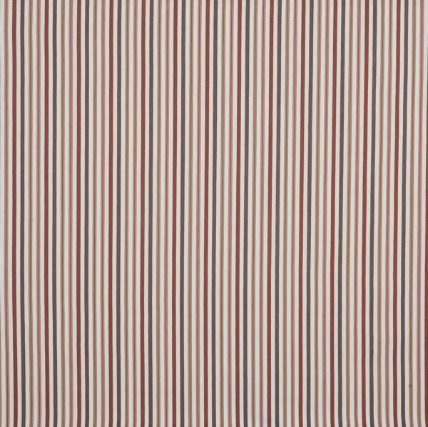 Felicia Fabric - Sienna by red striped woven fabric from Prestigious Textiles