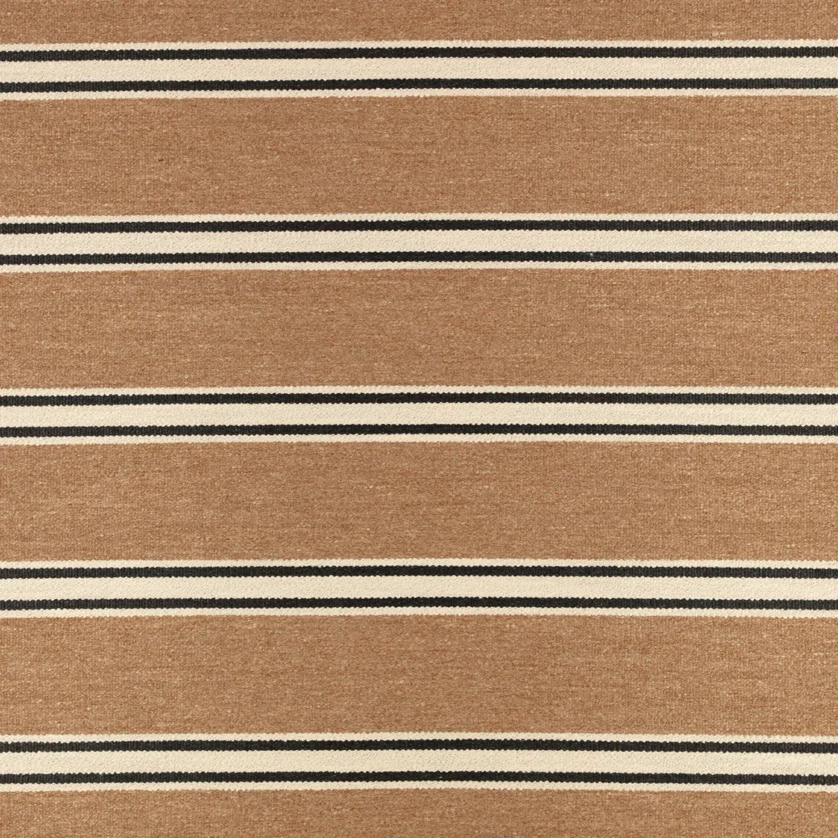 Omba Fabric - Cinnamon by brown striped woolen fabric from Romo